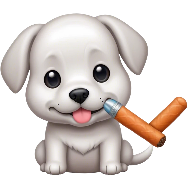 dog with ciggerate emoji