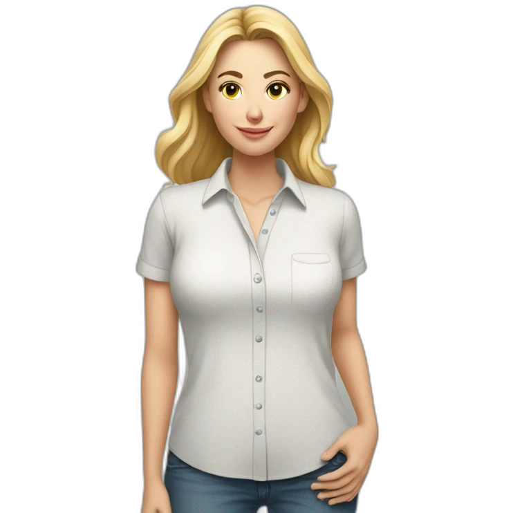 soft-fit-caucasian-woman-shirt-bed emoji