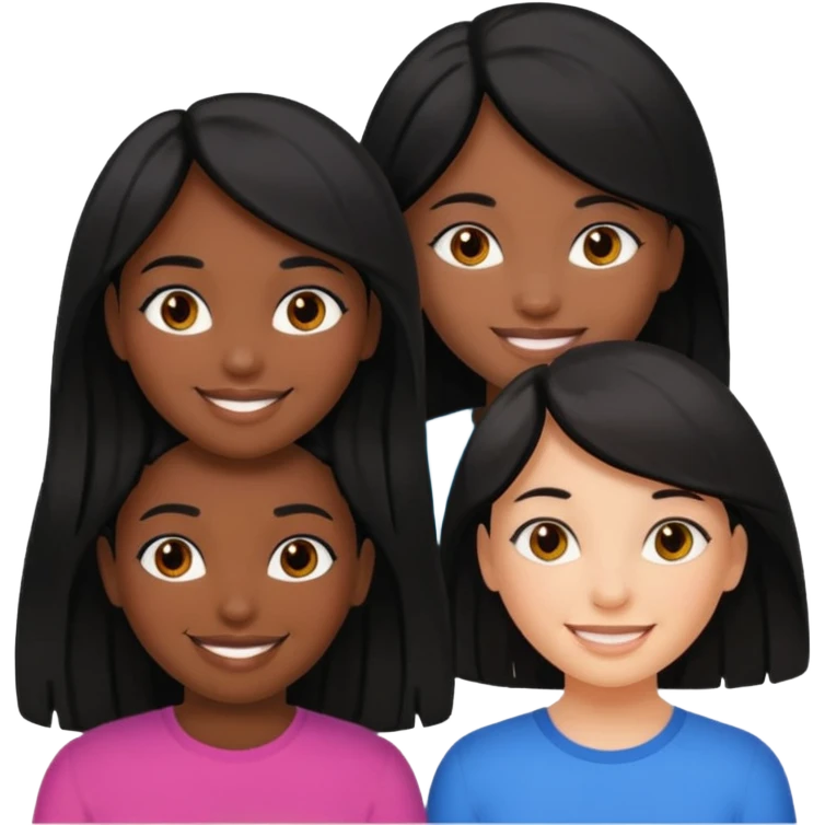  مو سیاه دختر سیاه پوشی و سفید پوست دختر emoji