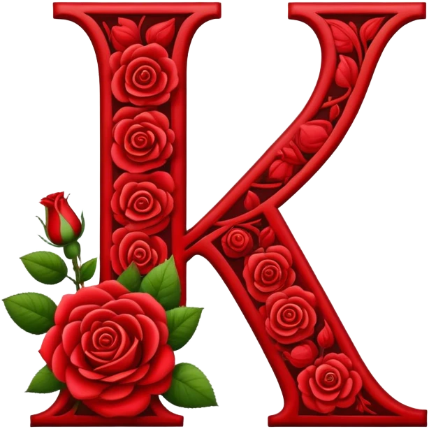 Roses alphabet K emoji