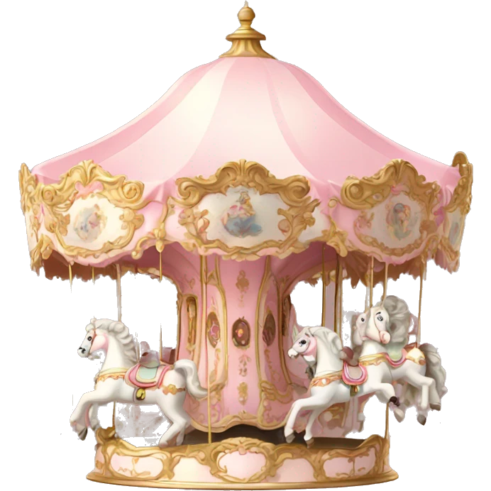 Vintage rococo Light pink carousel  emoji