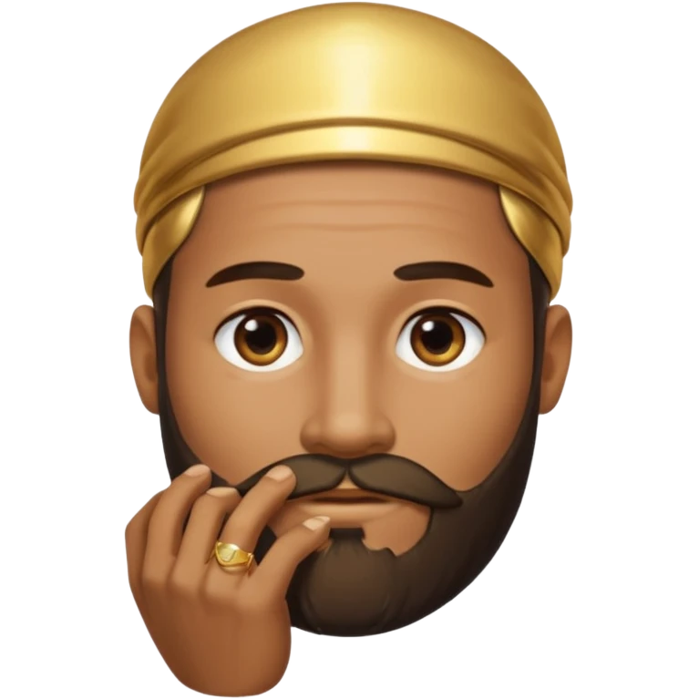 man gold ring emoji