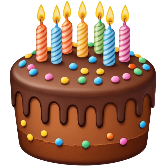 brown birthday cake emoji