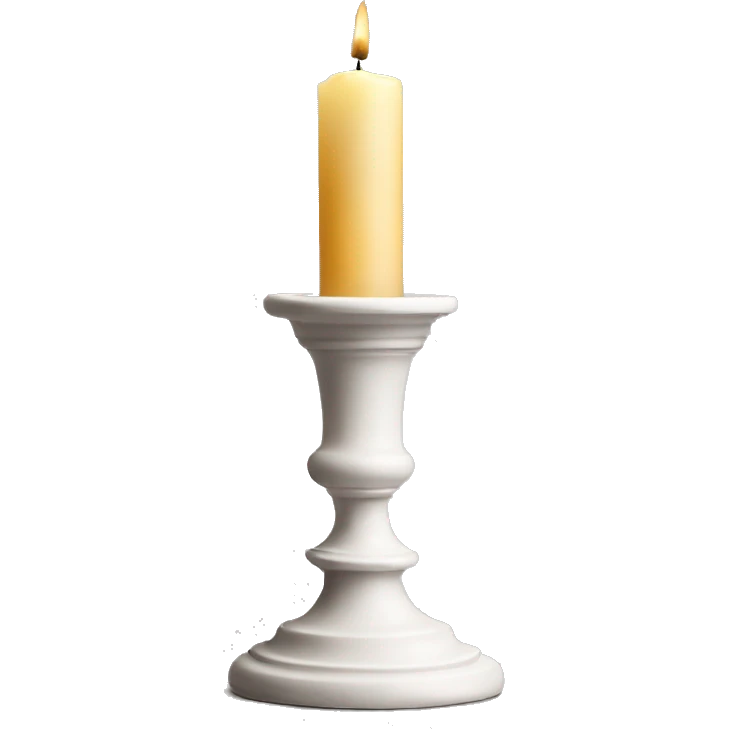 candlesticks in a beautiful plaster candlestick emoji