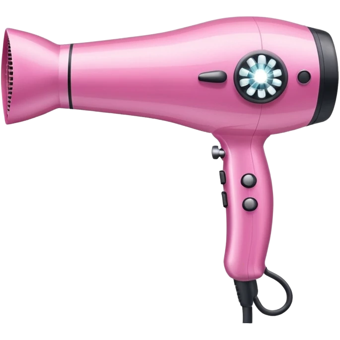 pink elegant blow dryer with diamonds emoji