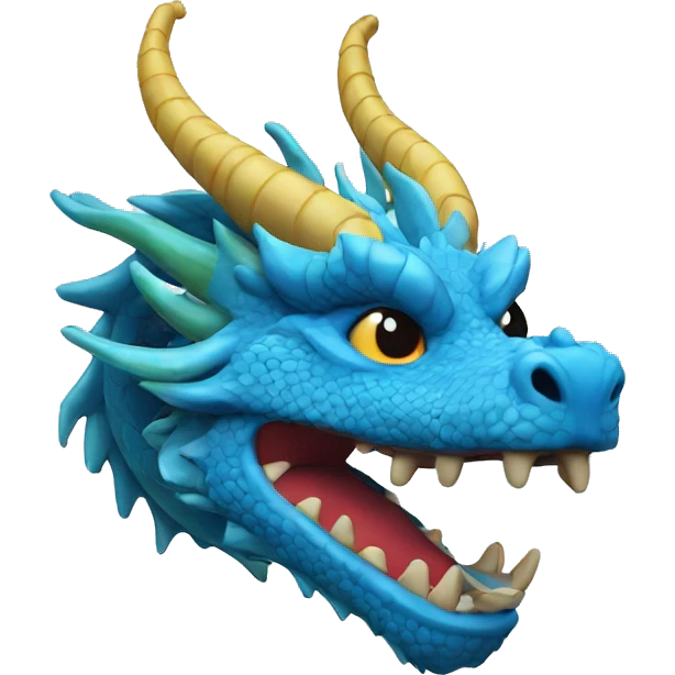 blue chinese dragon emoji