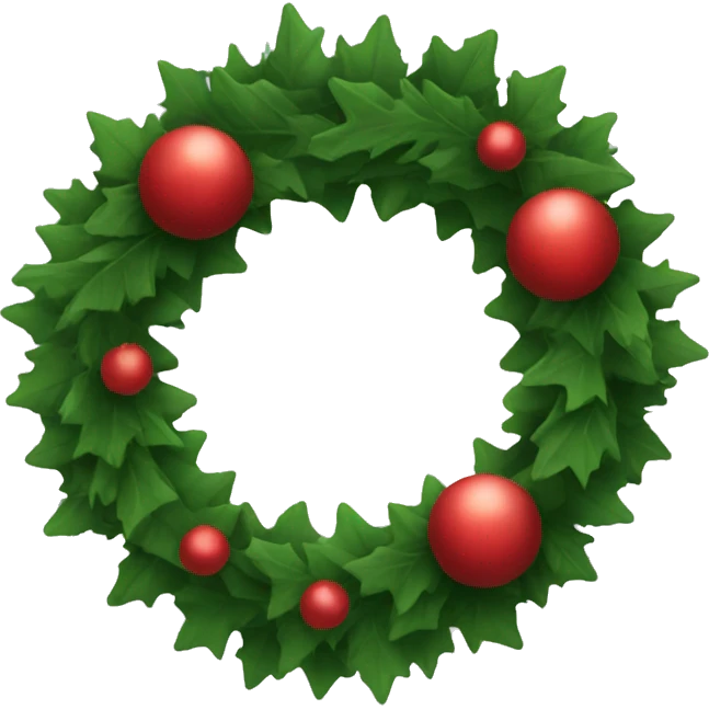 Christmas wreath emoji