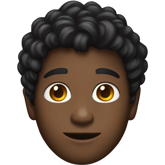 Um jovem de cabelo preto emoji