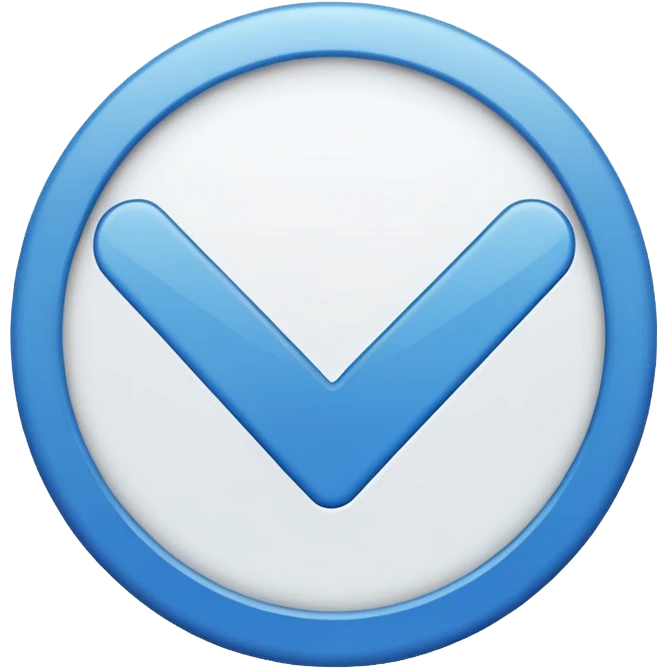 blue circle with a checkmark in the middle emoji