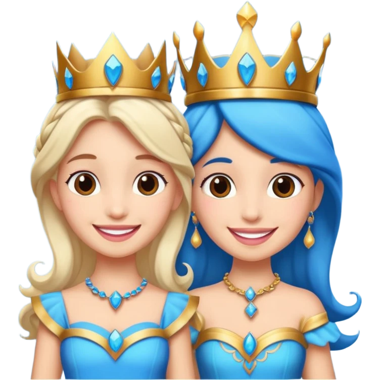 BEN EL DUENDE AZUL Y HOLLY LA HADA PRINCESA ROSA emoji