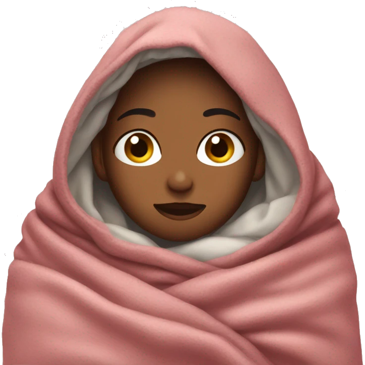 the girl wrapped herself in a blanket emoji