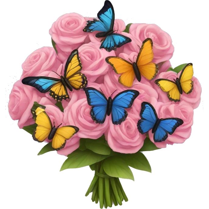 bouquet of butterflies emoji