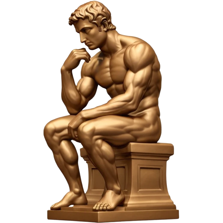 La estatua del pensandor estilo griego  emoji