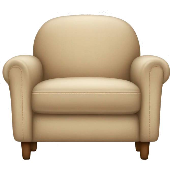 Cozy beige armchair emoji