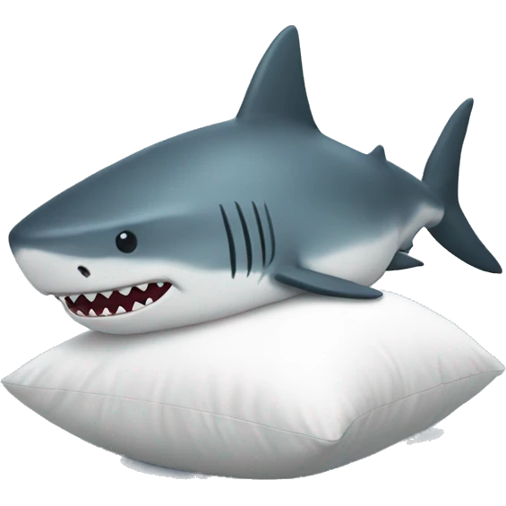 pillow o top off sleeping shark emoji