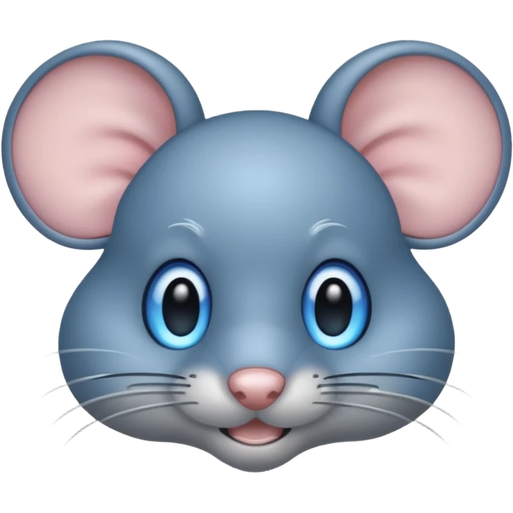 A mouse face with blue backlighting emoji