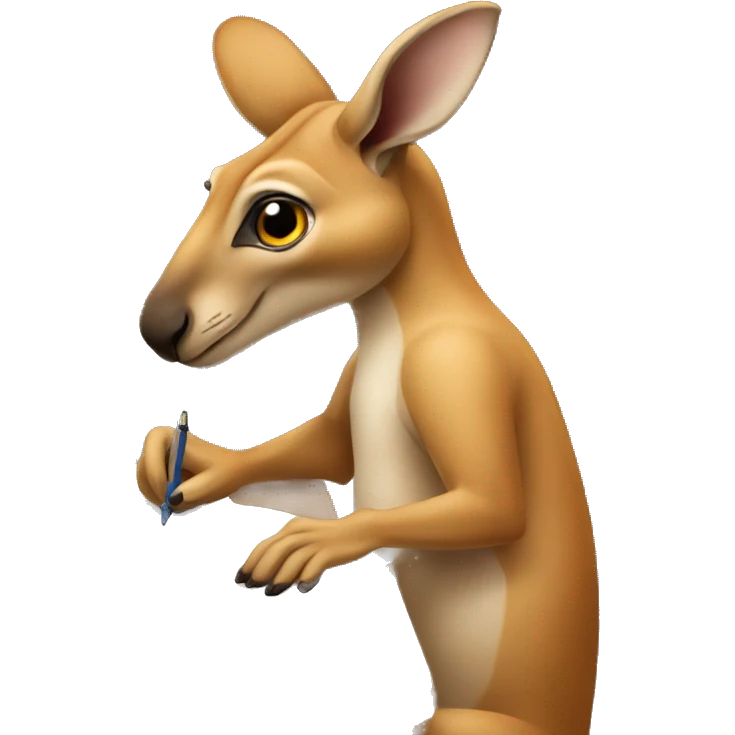 kangaroo writing an essay emoji