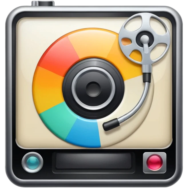 mac os icon physical film 60s recording colors emoji