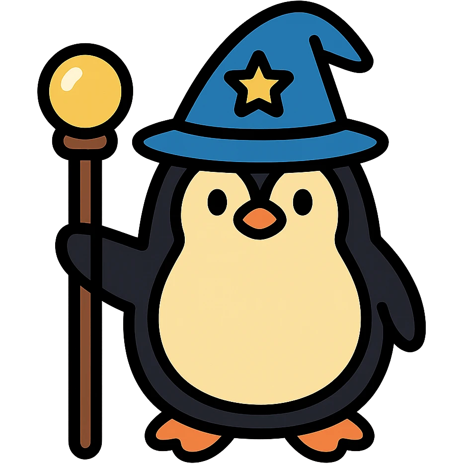 penguin wizard emoji