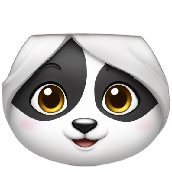 panda dressed as a princess emoji