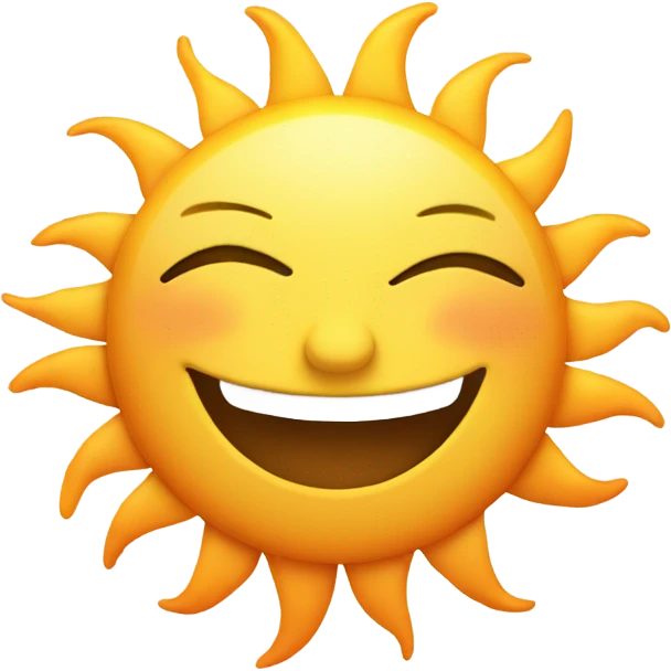 a whimsmical sun set emoji