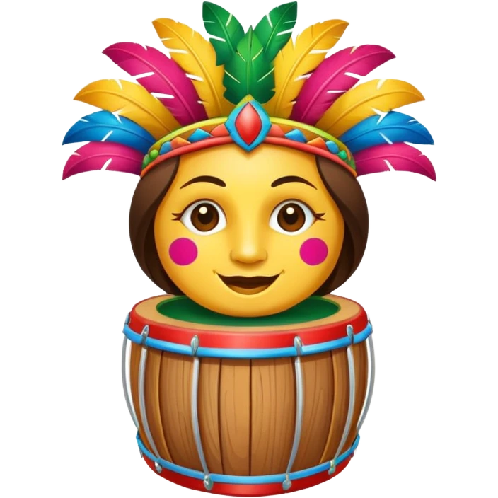 tamborim. DE CARNAVAL emoji