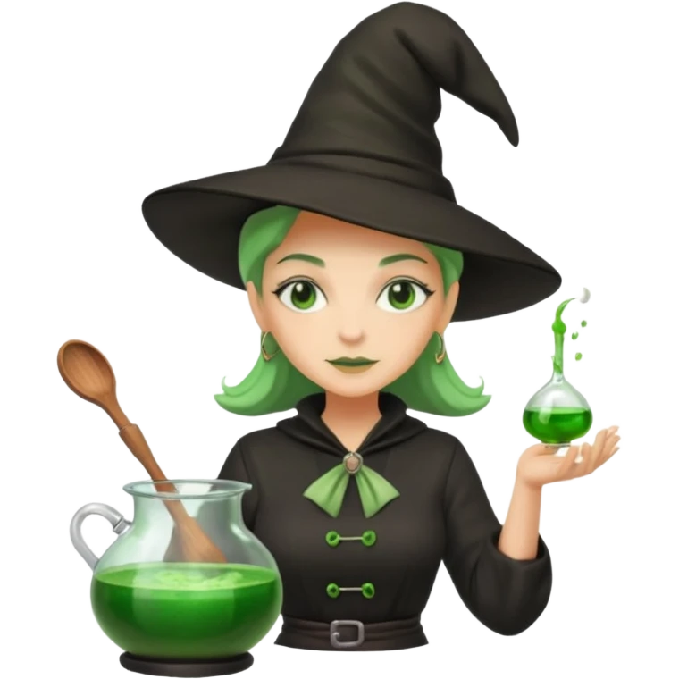 green witch cooking potion emoji