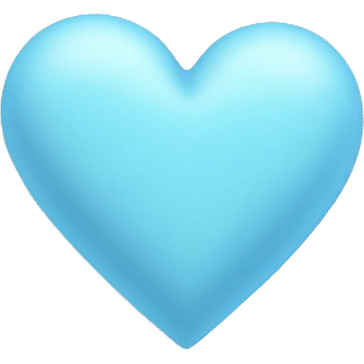Pastel Blue heart emoji