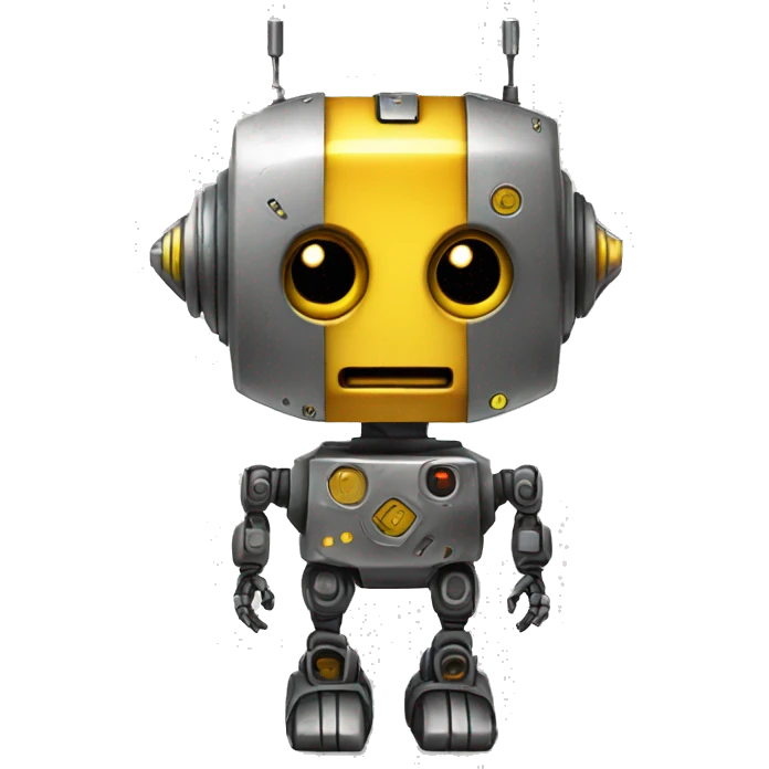 crypto robot with square head and yellow color emoji
