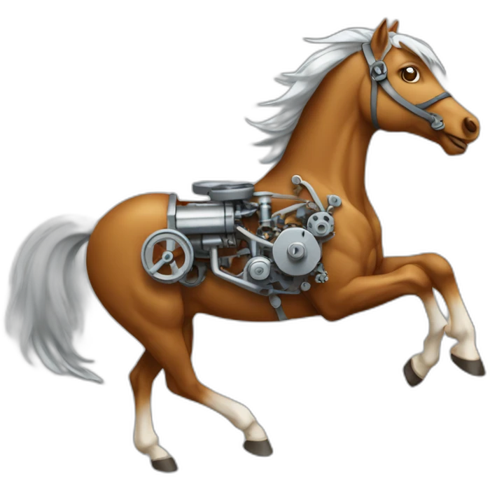 Mechanical Engineering running horse emoji