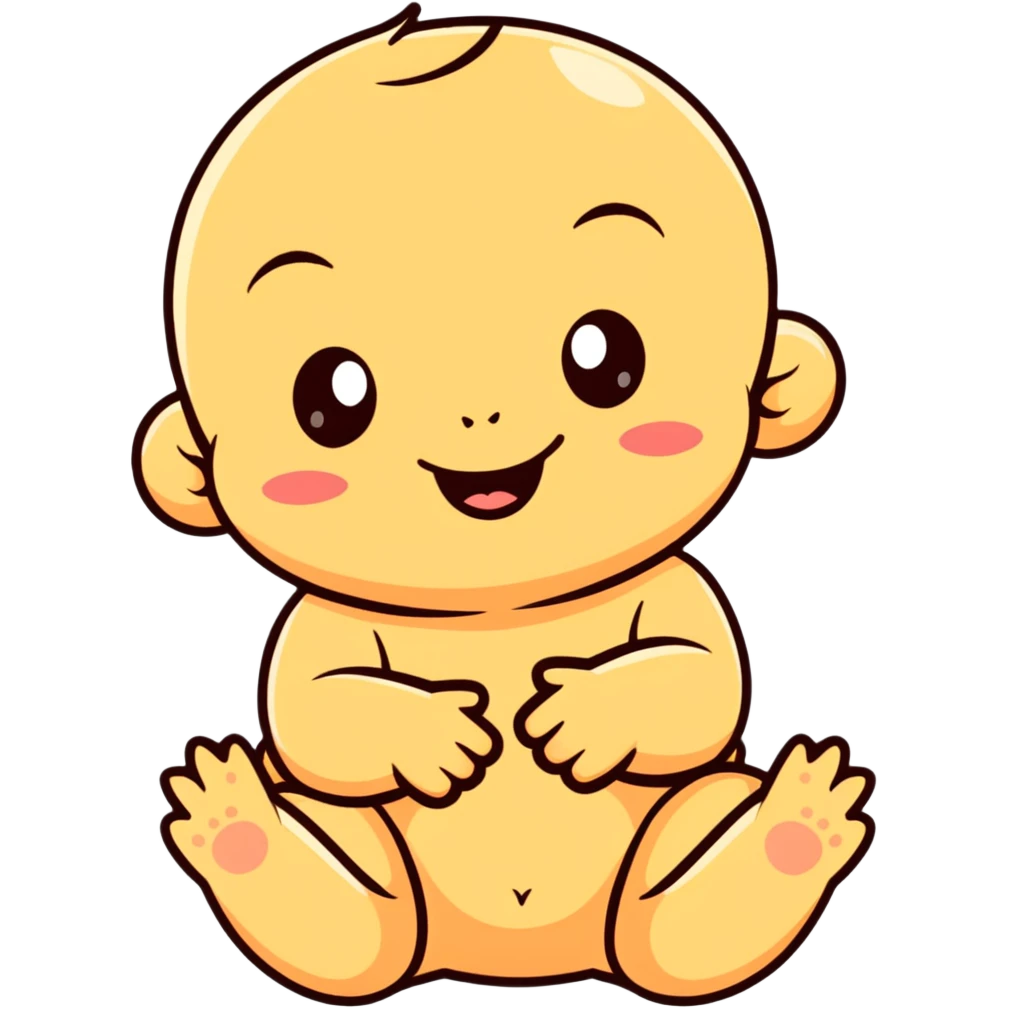 Baby winking emoji