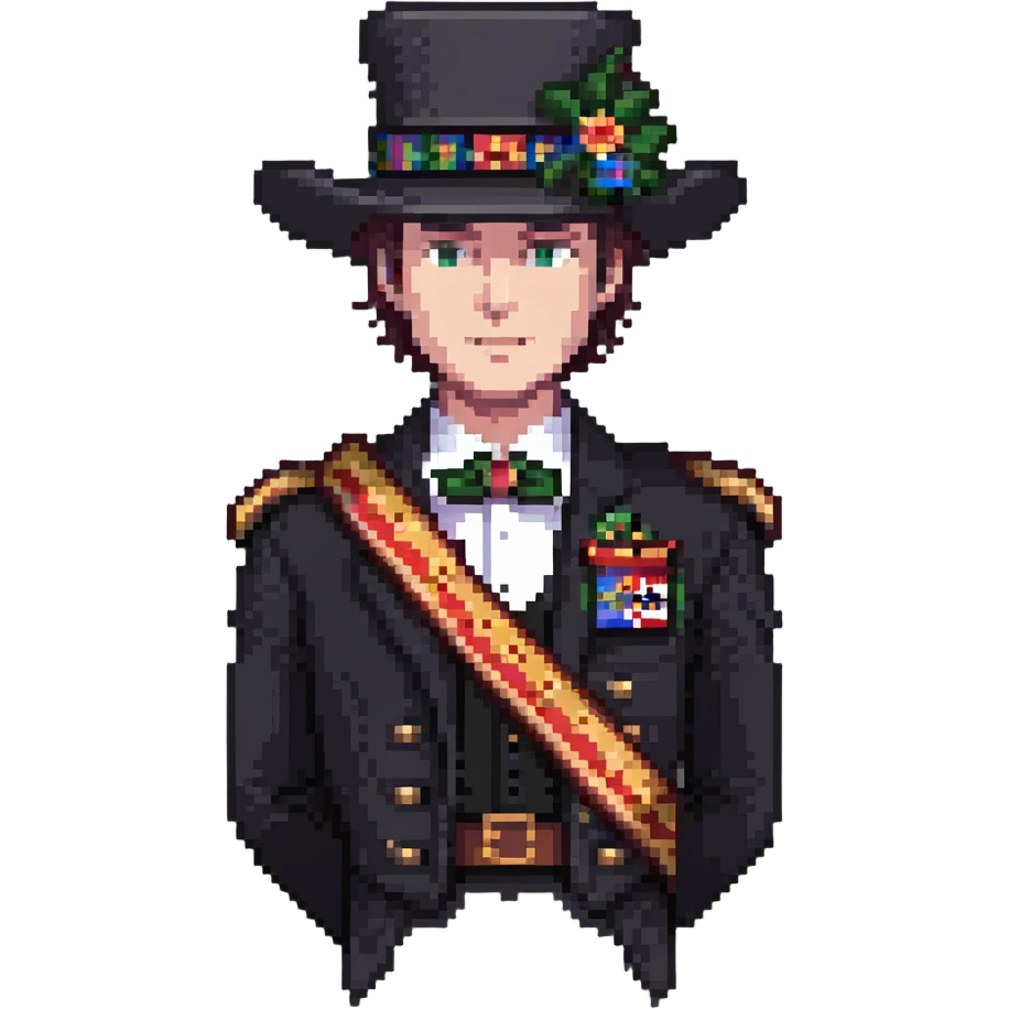 governor with a sash and hat emoji