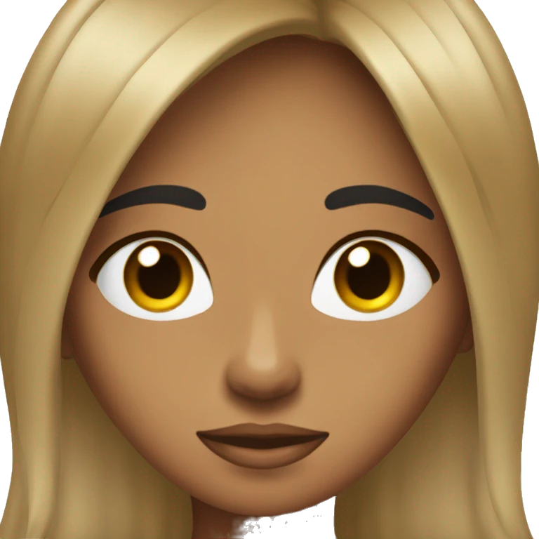 Cabello marrón oscuro  emoji