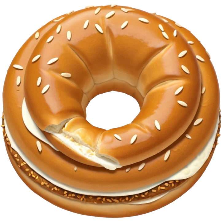 simit Turkish sesame bagel with a bite taken out emoji