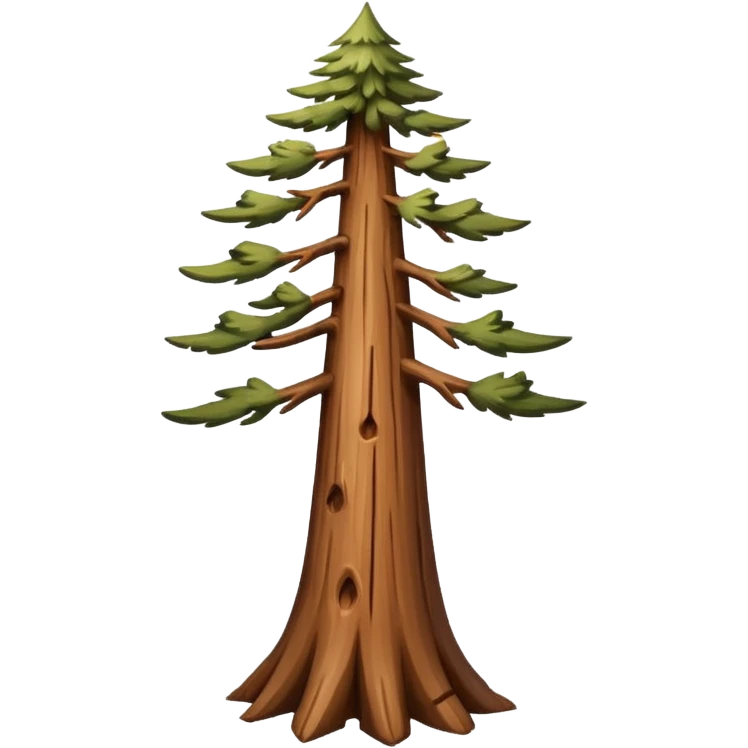 long slim sequoia tree emoji