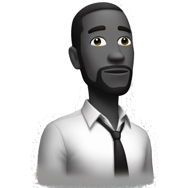 Giga chad noir et blanc  emoji