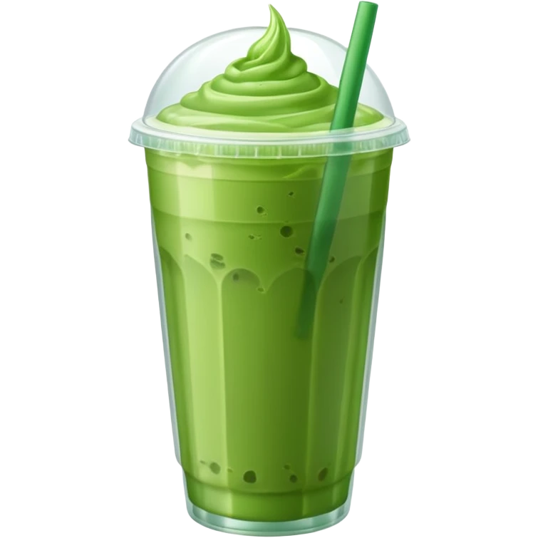 realistic green iced matcha drink to go drink emoji