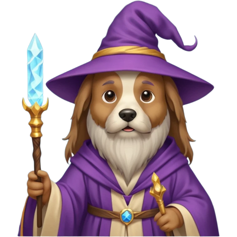 Dog wizard emoji
