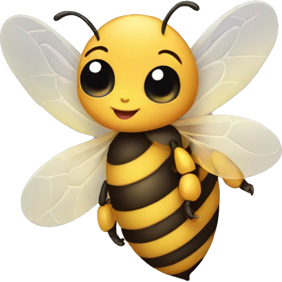 Honey bee cute emoji