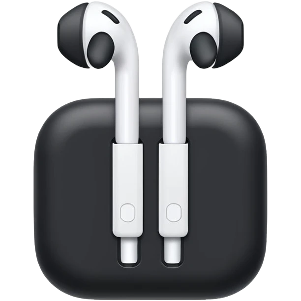 apple earphone white
 emoji