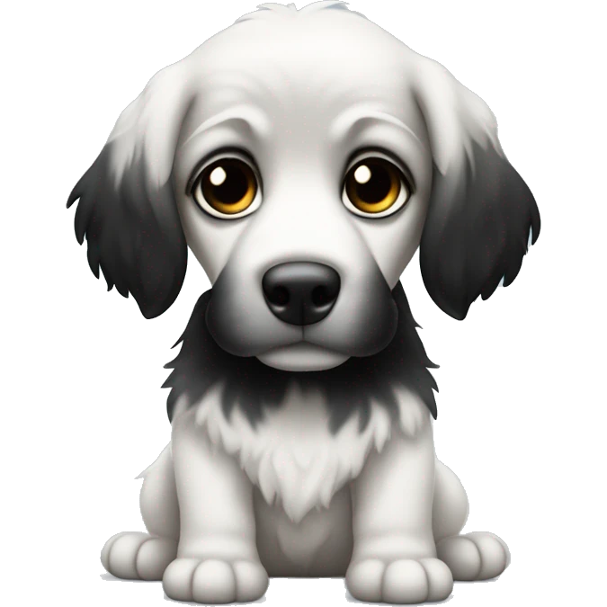 cachoro branco sou menino cabelo preto camisa do corintias emoji
