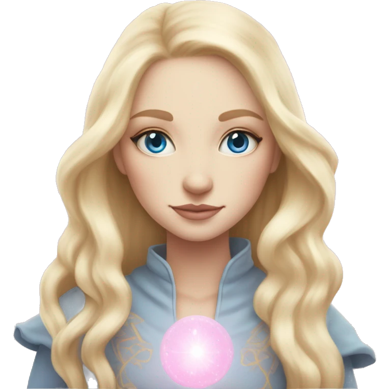 light pink tarot cards magic blonde girl white skin blue eyes  emoji