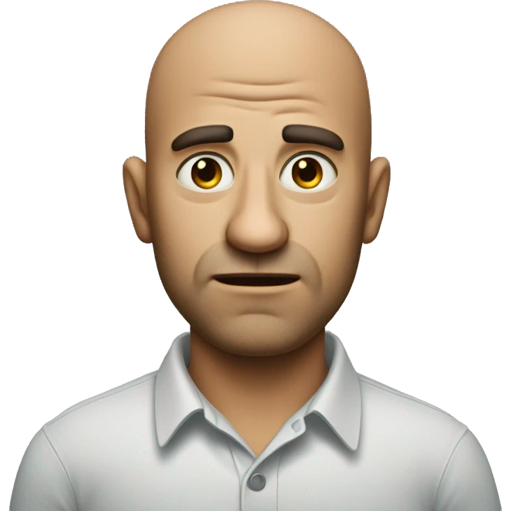 A man that is not impressed by a joke emoji