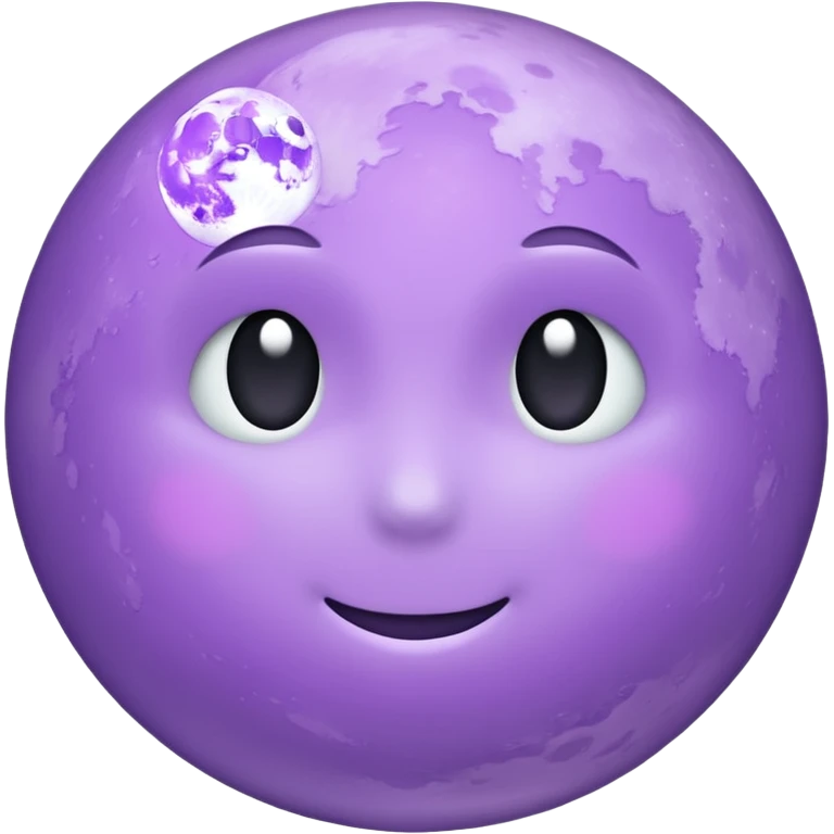 realistic Light purple moon emoji