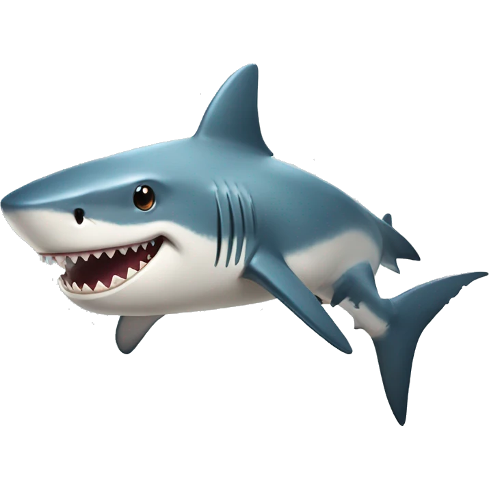 a shark riding a butterfly emoji
