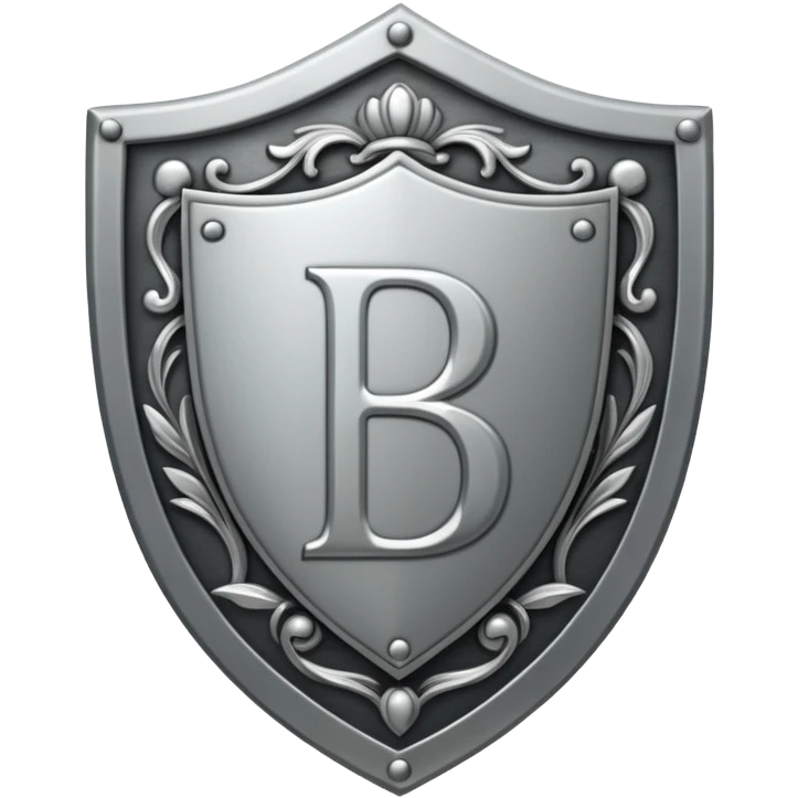 Shield with letter B emoji