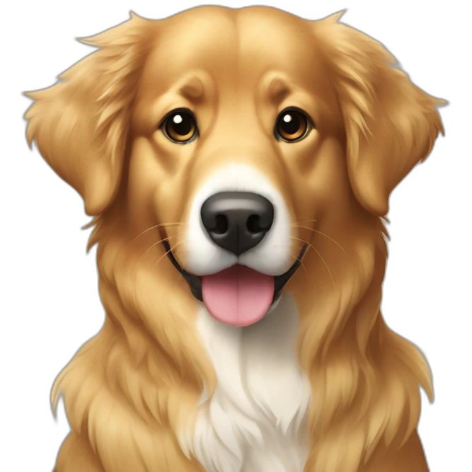 Berger australien avec golden retriever emoji