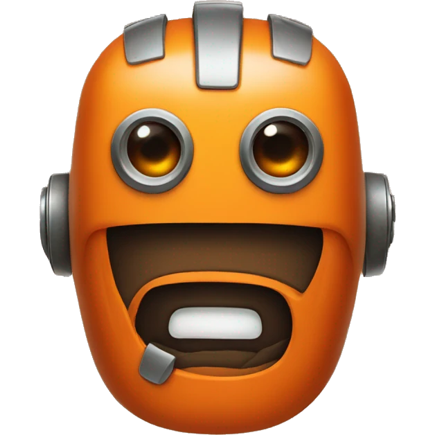 Orange robot face emoji