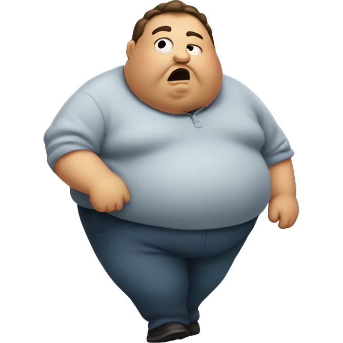 Fat guy farting emoji