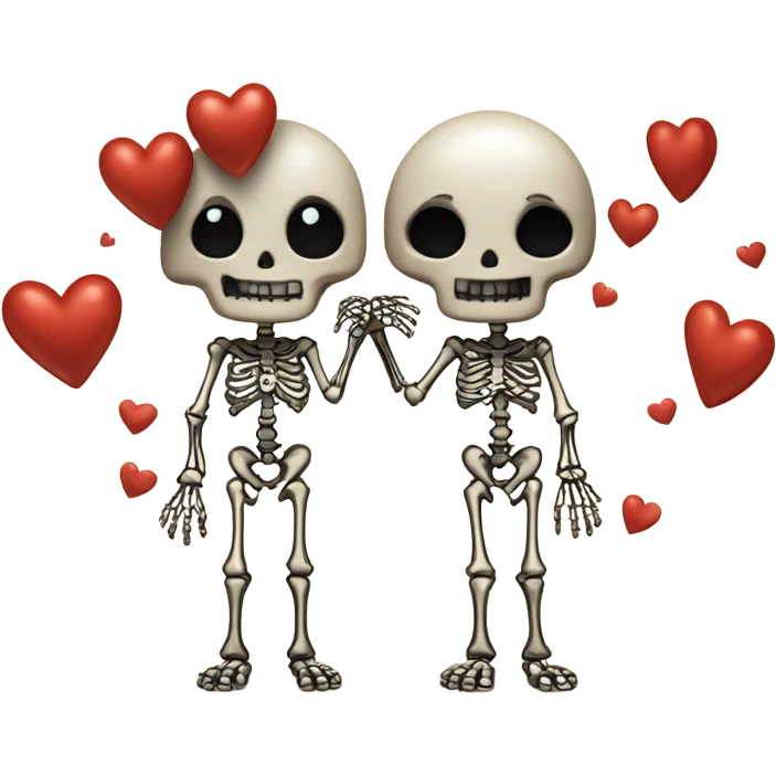 Skeleton couple emoji